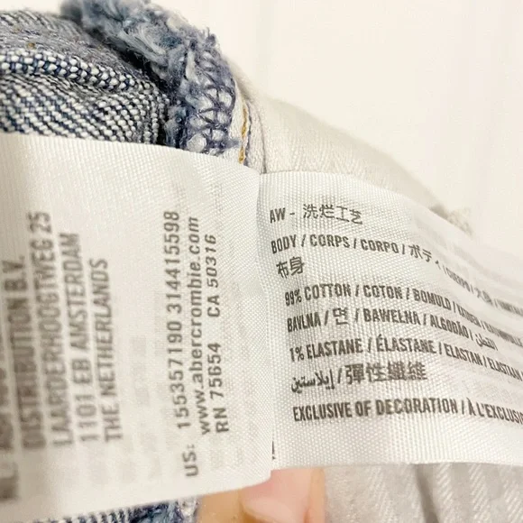 Abercrombie & Fitch The 90s Straight Leg Ultra High Rise Jeans Plus Size 36 22 - Picture 6 of 10